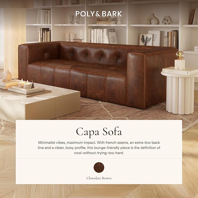 Poly & Bark Capa Leather Couch - Image 3