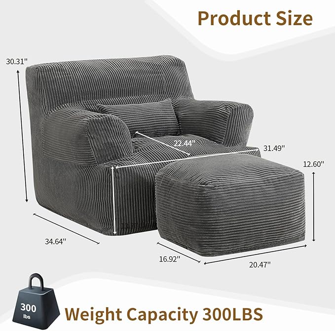 Comfy Gaint Bean Bag Chair - Image 2