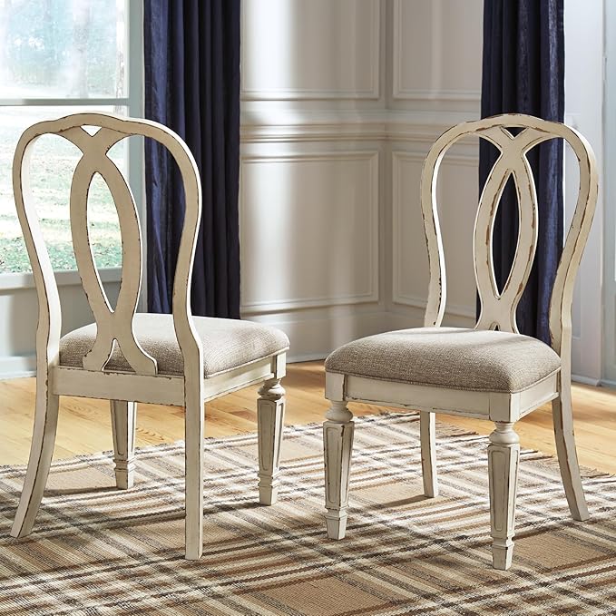 Signature Design by Ashley Realyn French Country Ribbon Back Dining Chair - Image 2