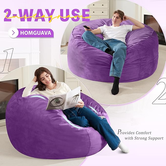Homguava 4 FT Bean Bag Chair: 4' Bean Bags - Image 5