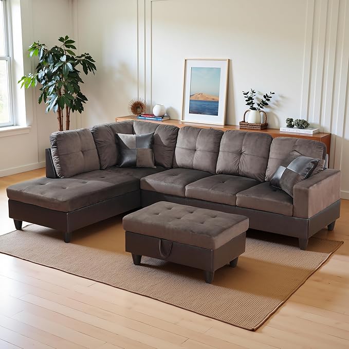 Osparple L Shaped Couch Sectional Couches by Unknown