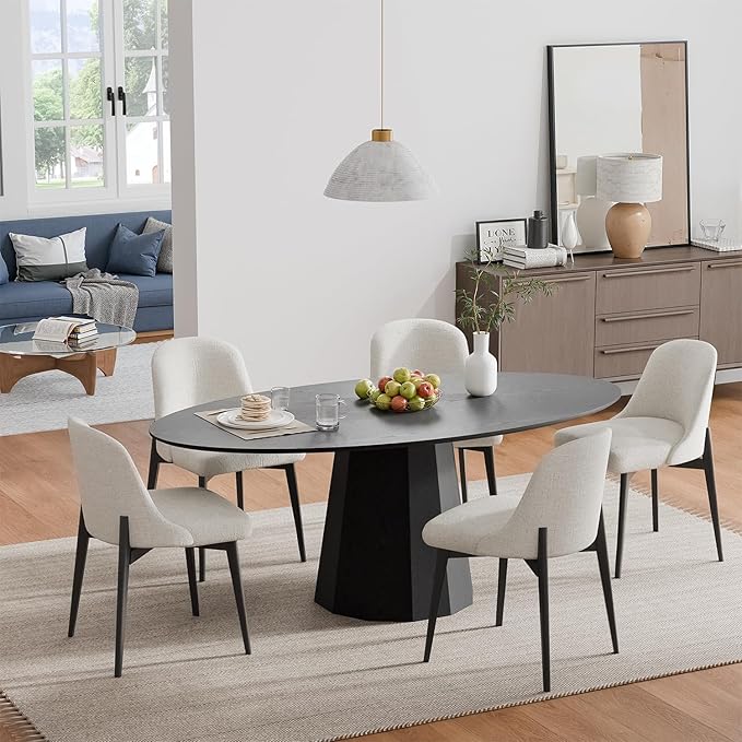 Casaphoria 67" Oval Dining Table, Modern Wood Kitchen Table - Image 3