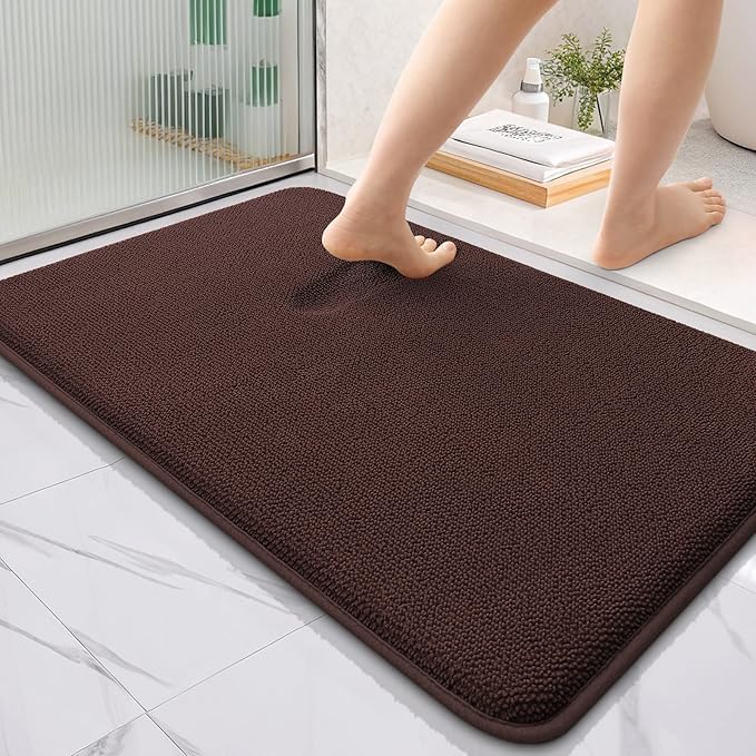 OLANLY Thick Memory Foam Bath Mat Rug 36x24, Extra Soft Absorbent Bathroom Rug by OLANLY