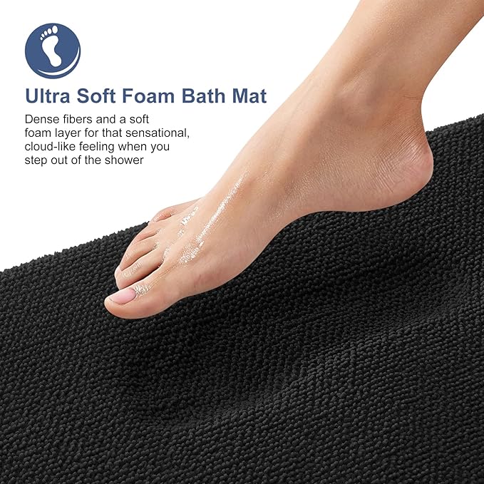 OLANLY Thick Memory Foam Bath Mat Rug 30x20, Extra Soft Absorbent Bathroom Rug - Image 2