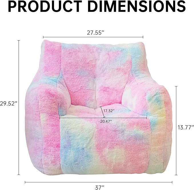 Bean Bag Chairs for Adults Ergonomic Support Reading Floor Sofa Chair - Image 2