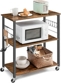 VASAGLE Kitchen Shelf on Wheels, Serving Cart by VASAGLEbySONGMICSHOME