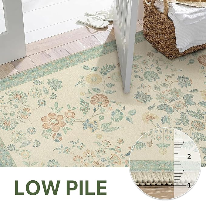 GENIMO 8x10 Area Rugs for Living Room, Machine Washable Non Slip Vintage Rugs - Image 6