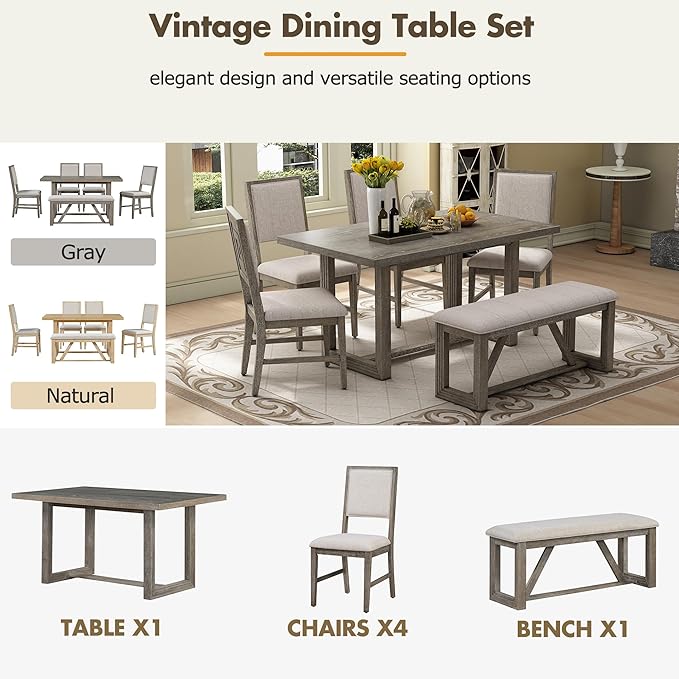 Ball & Cast 6-Piece Dining Table Set - Image 4