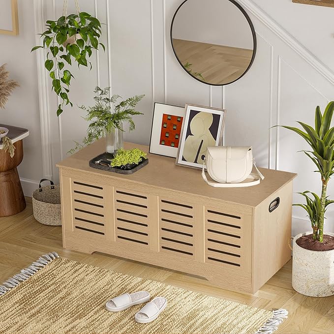 DINZI LVJ Storage Chest, 47.3”Wooden Storage Box - Image 7