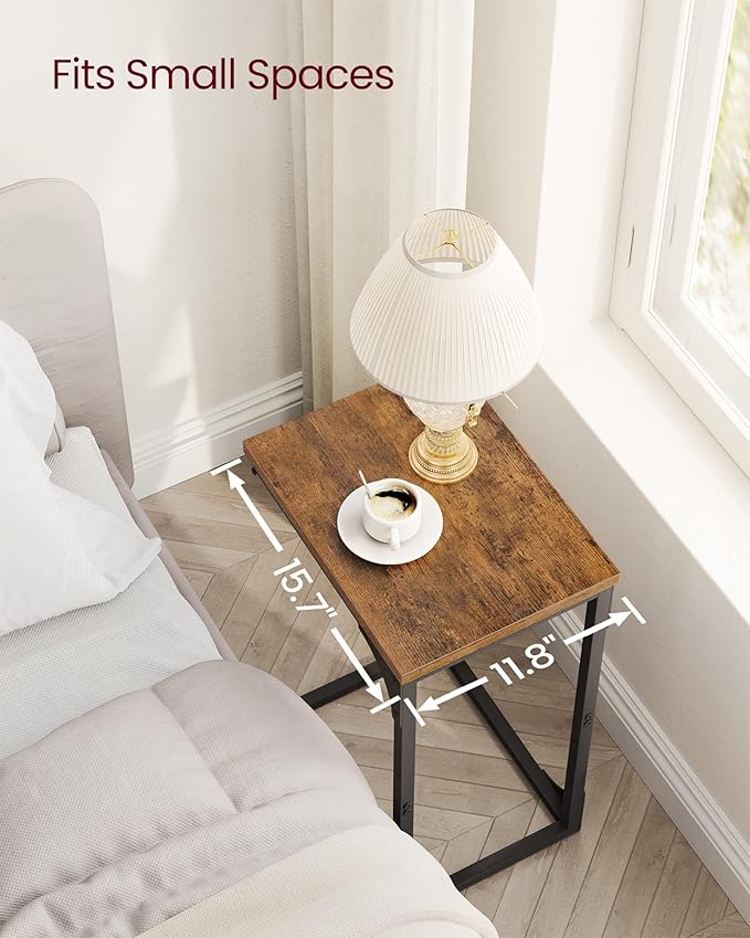 VASAGLE C-Shaped End Table Set of 2, Small Side Table - Image 3