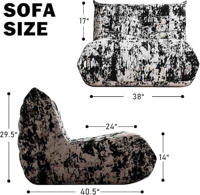 Bean Bag Chair, Fireside Chair Bean Bag Sofa Large Bean Bag Chair - Image 2