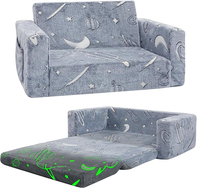 Toddler Couch, Toddler Chair, 2-in-1 Baby Seat Furniture Fold Out, Convertible by inhand