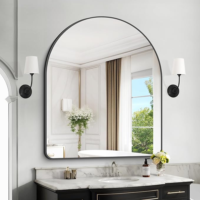 Arched Bathroom Mirror, Wall Mounted Mirror, Living Room, Vertically Hanging - Image 2