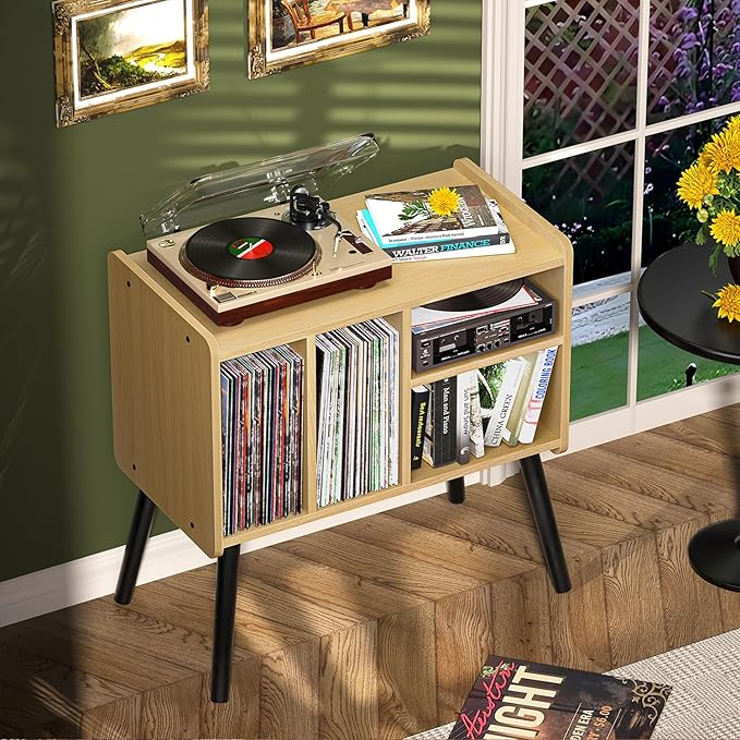 Record Player Table, Mid-Century Record Player Stand - Image 7