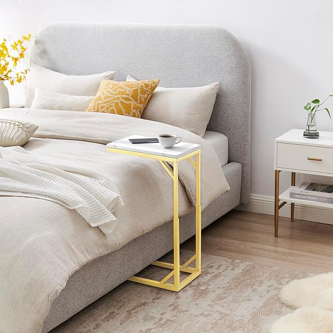 C-Shaped End Table, Small Sofa Table - Image 2
