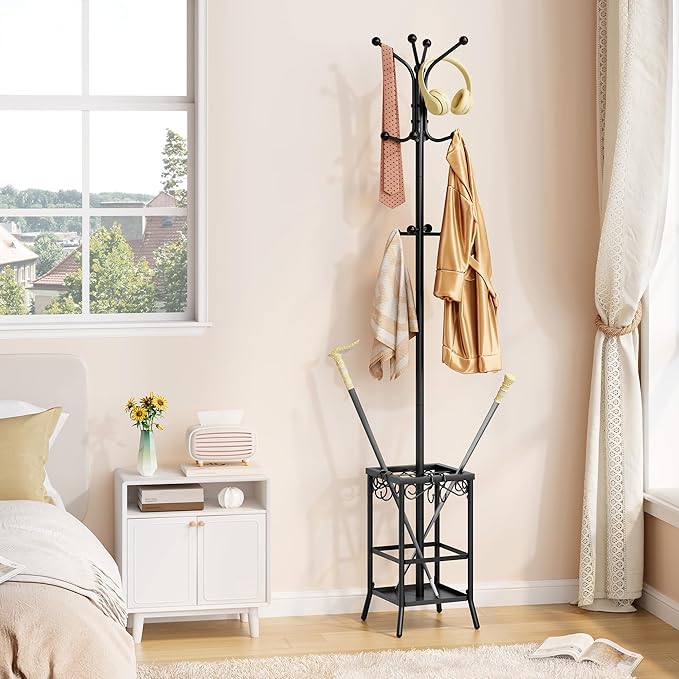 Hoctieon Coat Rack Freestanding, Coat Tree - Image 7
