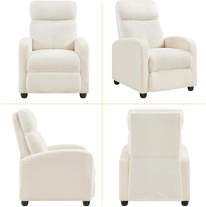 Yaheetech Fabric Recliner Chair Single Sofa Home Theater Seatting Adjustable - Image 8