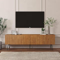 NTC Veil TV Stand with 4 Doors for TVs up to 75’’, Media Console with Vertical by NTC