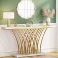 Tribesigns 59 inch Gold Console Table, Modern Entryway Table by Tribesigns