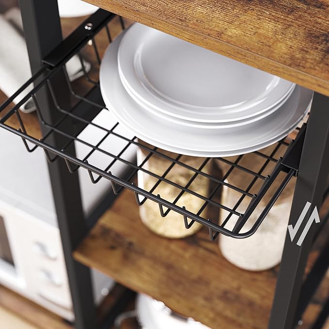 VASAGLE ALINRU Kitchen Baker’s Rack, Coffee Bar, Microwave Oven Stand, - Image 7