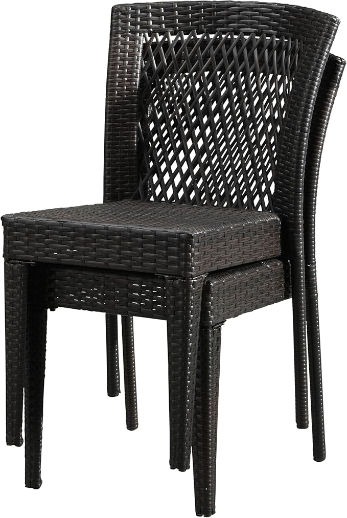 Merax Outdoor Dining Chairs Set of 2, Stackable Chairs - Image 4