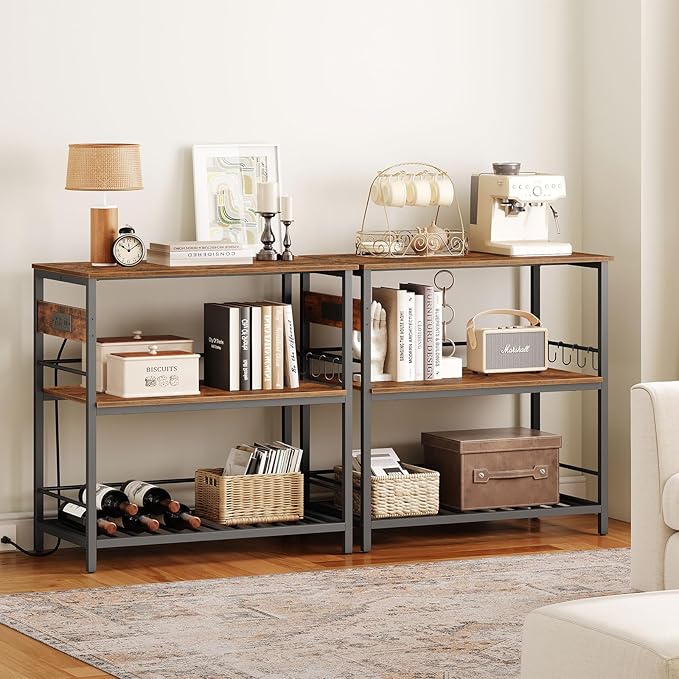 HOOBRO Kitchen Island with Storage, Kitchen Island Table with Power Outlet - Image 4