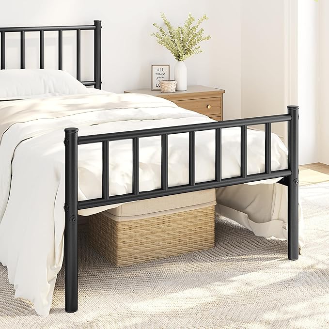 Yaheetech Twin Bed Frame Metal Platform Bed Frame Mattress Foundation - Image 4