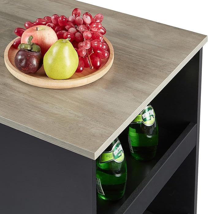 VECELO Small Bar Table and Chairs Tall Kitchen Breakfast Nook - Image 3