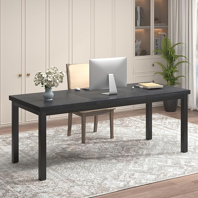 63 Inch Long Computer Desk, Home Office Desk, Modern Table by Unknown