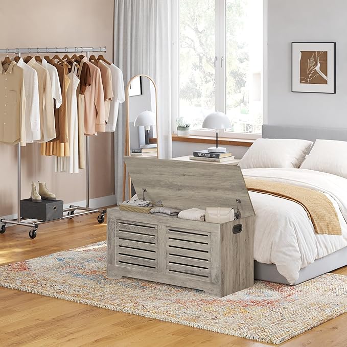 DINZI LVJ Storage Chest, Flip-Top Wooden Toy Box - Image 4