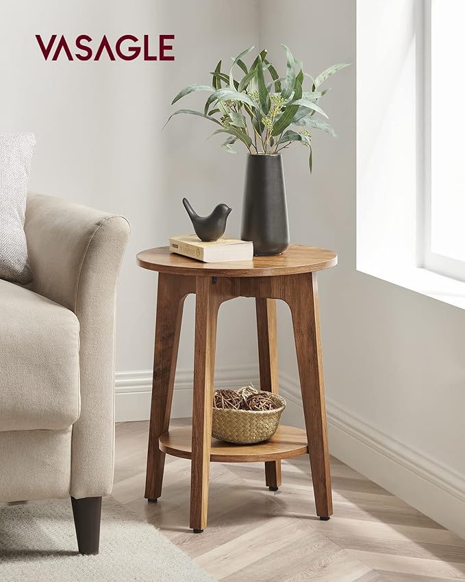 VASAGLE Side Tables, Small Round End Table - Image 2