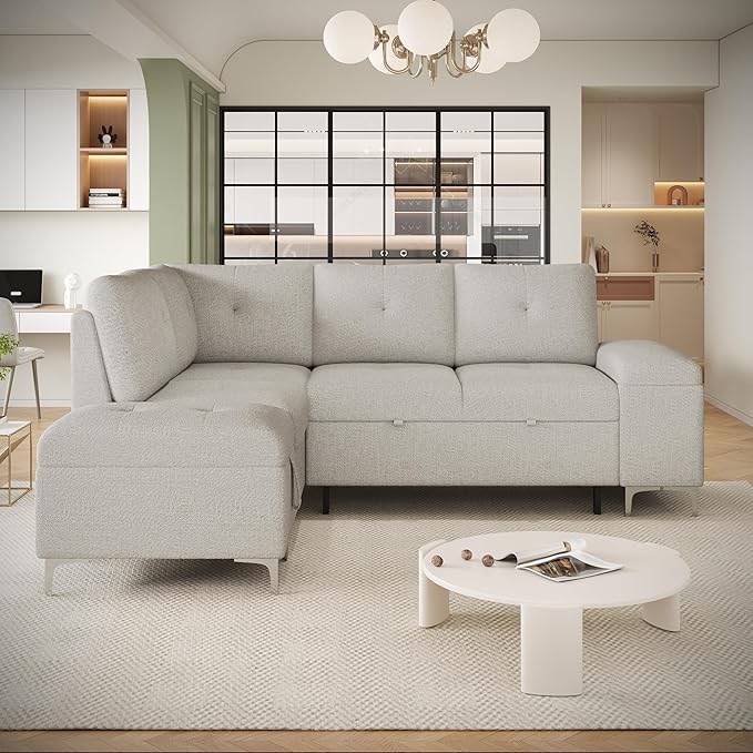 Ball & Cast 88.2" L-Shaped Sectional Pull Out Sofa - Image 3