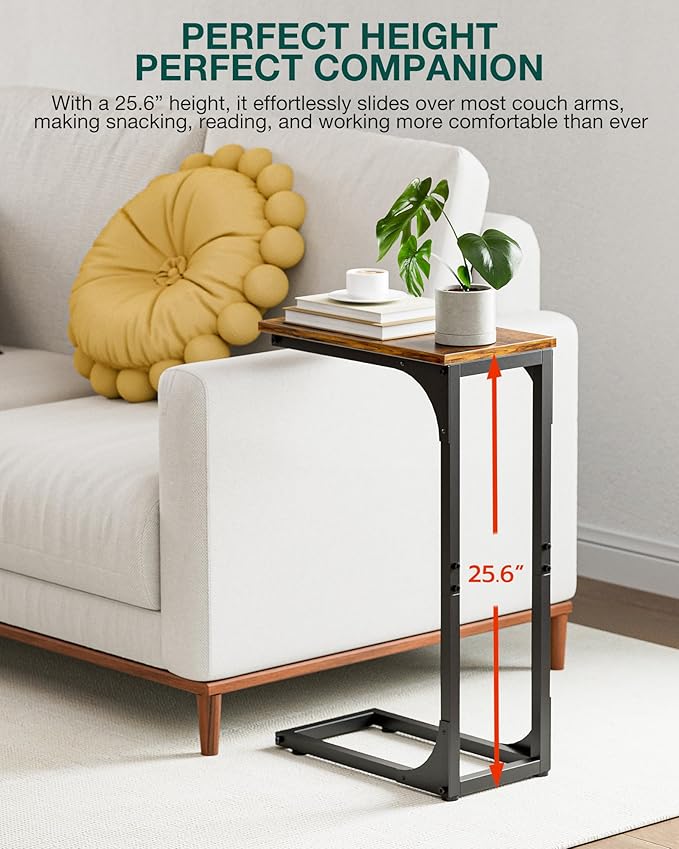 C-Shaped Side Table for Couch - Image 4