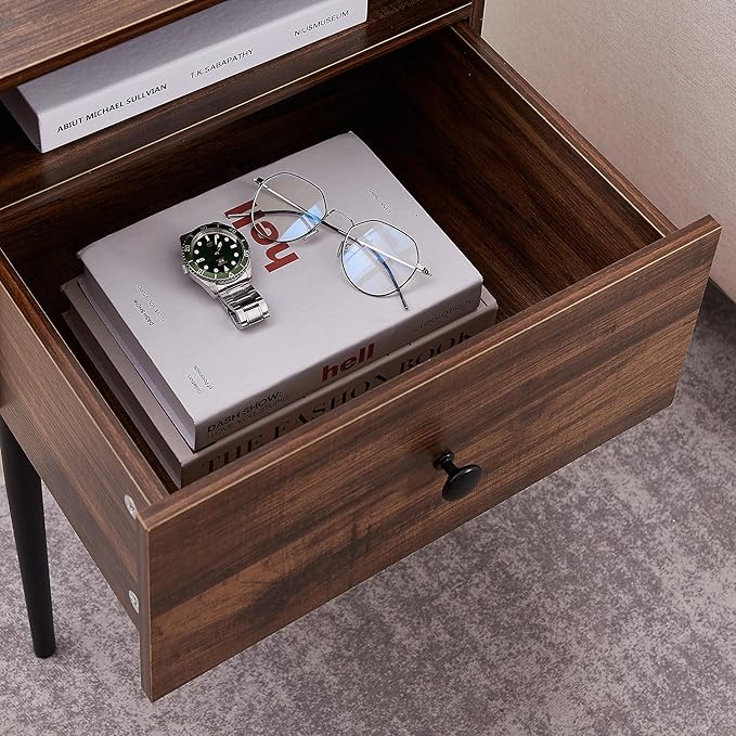 VECELO Modern Nightstands Set of 2, Square End Side Table - Image 8