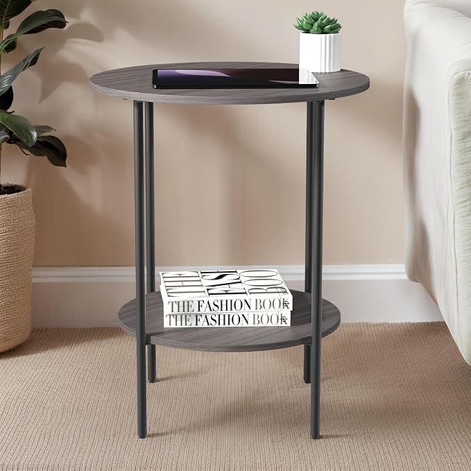 Side Table, Round End Table - Image 2