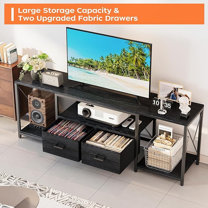Homeiju TV Stand for TVs up to 75 Inch, Entertainment Center - Image 6