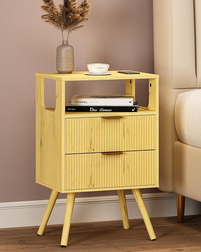 Nightstand, Modern Bedside Table by Leomonio