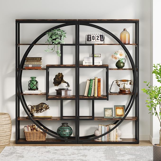 Tribesigns Bookshelf, Industrial 5-Tier Etagere Bookcase, 70.8 inch Tall - Image 3