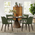 COLAMY Upholstered Dining Chairs Set of 4, Modern PU Leather Dining Room by COLAMYINC