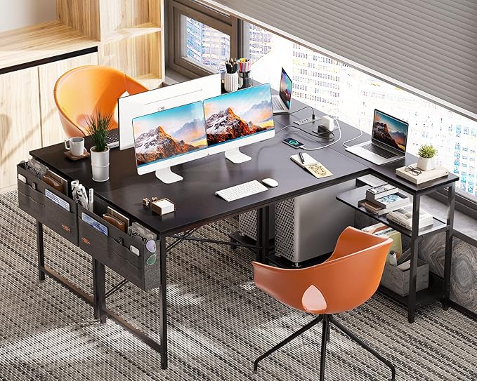 ODK 55 Inch Small L Shaped Computer Desk - Image 4