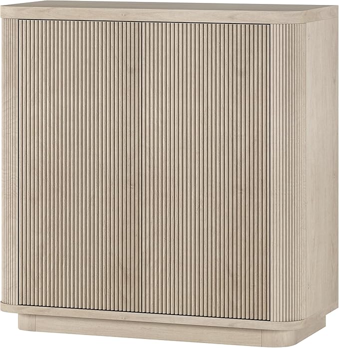 Henn&Hart 32" Wide Rectangular Accent Cabinet in Beech White, - Image 8