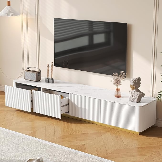 Merax Modern Fluted TV Stand Consoles by Merax