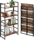BHG Vintage Multifunctional Folding Bookshelf, No-Assembly Plant Stand Storage by BHG