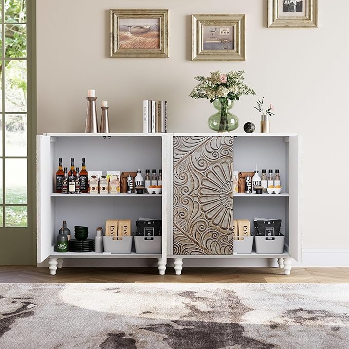 COSIEST Set of 2 32" Buffet Sideboard Cabinets - Image 3