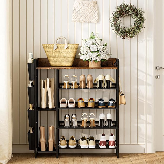 Brown 5-Tier Shoe Organizer - Image 7