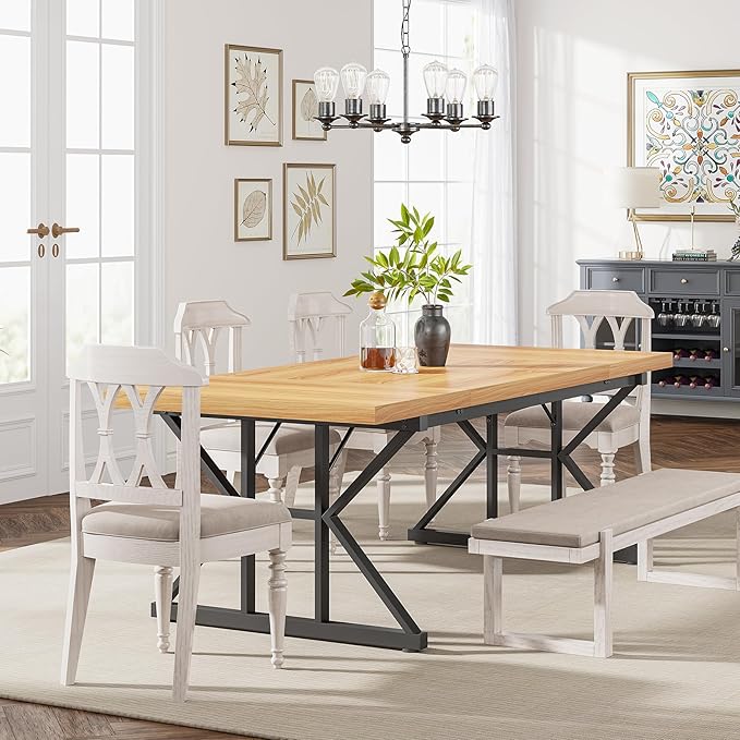 Tribesigns Farmhouse Dining Table - Image 7