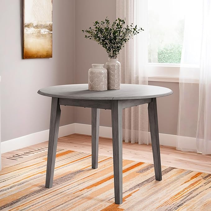 Signature Design by Ashley Shullden Casual Round Dining Small Drop Leaf Table - Image 2