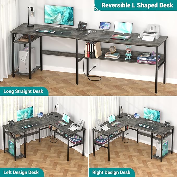 Reversible L Shaped Gaming Desk - Image 4