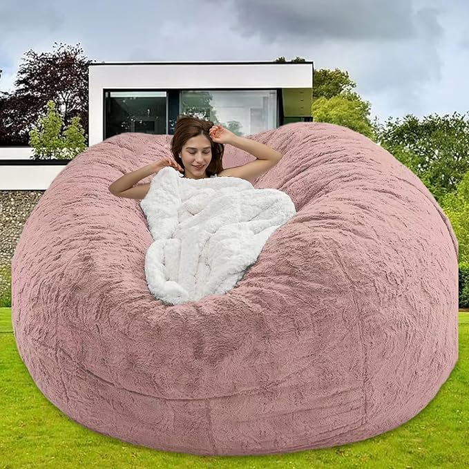 Bean Bag Chair for Adults Kids Without Filler Comfy Giant Round Lazy Sofa Chair - Image 8