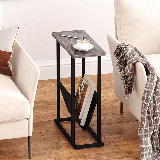 Yusong Narrow Side Table for Small Spaces, Small End Table - Image 5
